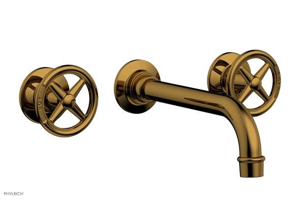 Phylrich - Works Wall Lavatory Faucet - Cross Handles