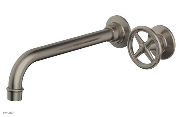 Phylrich - Works 10 Inch Single Handle Wall Lavatory Set - Cross Handle