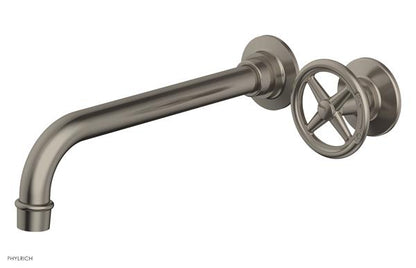 Phylrich - Works 10 Inch Single Handle Wall Lavatory Set - Cross Handle
