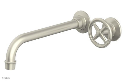 Phylrich - Works 10 Inch Single Handle Wall Lavatory Set - Cross Handle