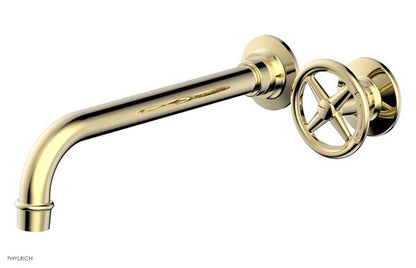 Phylrich - Works 10 Inch Single Handle Wall Lavatory Set - Cross Handle