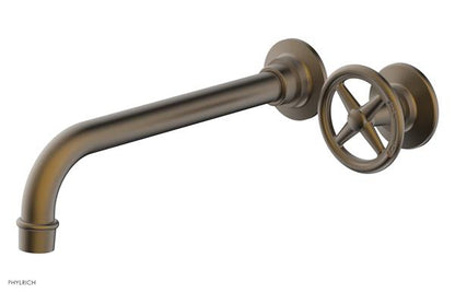 Phylrich - Works 10 Inch Single Handle Wall Lavatory Set - Cross Handle