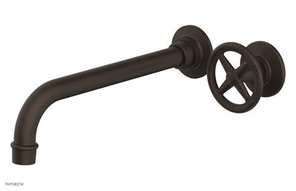 Phylrich - Works 10 Inch Single Handle Wall Lavatory Set - Cross Handle