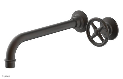 Phylrich - Works 10 Inch Single Handle Wall Lavatory Set - Cross Handle