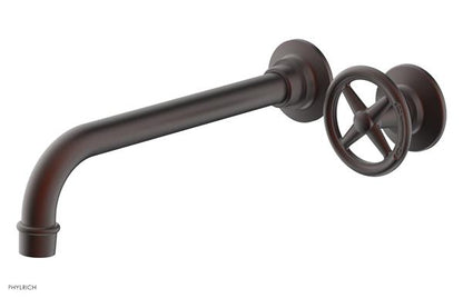 Phylrich - Works 10 Inch Single Handle Wall Lavatory Set - Cross Handle