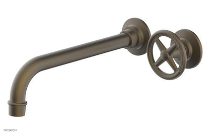 Phylrich - Works 10 Inch Single Handle Wall Lavatory Set - Cross Handle