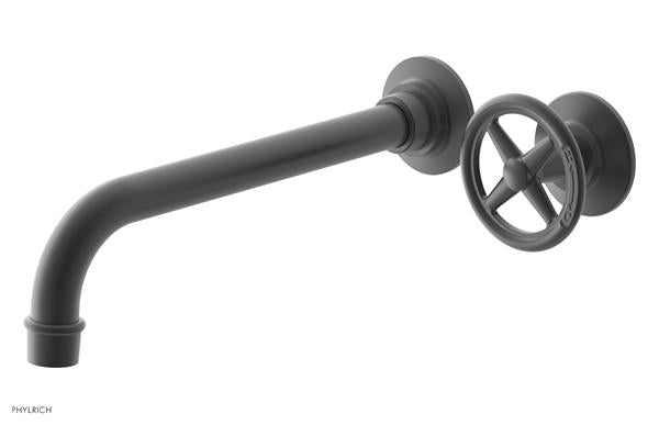 Phylrich - Works 10 Inch Single Handle Wall Lavatory Set - Cross Handle