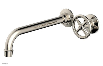 Phylrich - Works 10 Inch Single Handle Wall Lavatory Set - Cross Handle