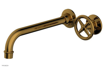 Phylrich - Works 10 Inch Single Handle Wall Lavatory Set - Cross Handle