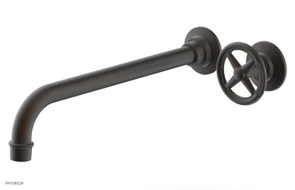Phylrich - Works 12 Inch Single Handle Wall Lavatory Set - Cross Handle