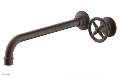 Phylrich - Works 12 Inch Single Handle Wall Lavatory Set - Cross Handle
