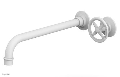 Phylrich - Works 12 Inch Single Handle Wall Lavatory Set - Cross Handle