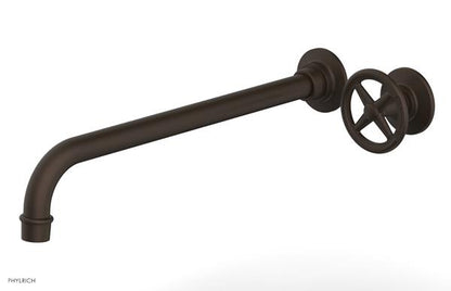 Phylrich - Works 14 Inch Single Handle Wall Lavatory Set - Cross Handle