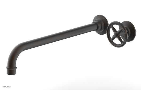 Phylrich - Works 14 Inch Single Handle Wall Lavatory Set - Cross Handle