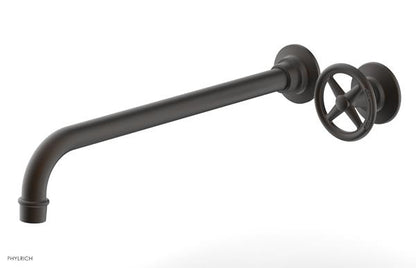 Phylrich - Works 14 Inch Single Handle Wall Lavatory Set - Cross Handle