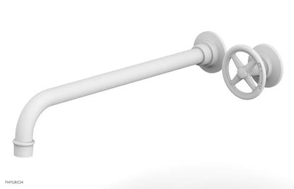 Phylrich - Works 14 Inch Single Handle Wall Lavatory Set - Cross Handle