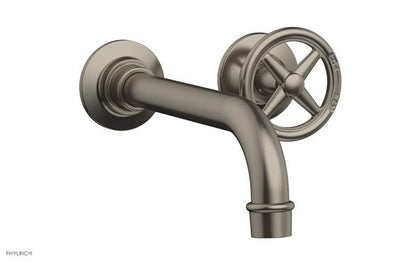 Phylrich - Works 7-1/2 Inch Single Handle Wall Lavatory Set - Cross Handles