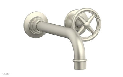 Phylrich - Works 7-1/2 Inch Single Handle Wall Lavatory Set - Cross Handles