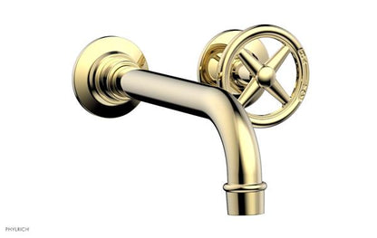 Phylrich - Works 7-1/2 Inch Single Handle Wall Lavatory Set - Cross Handles