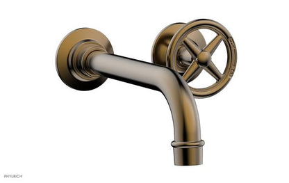 Phylrich - Works 7-1/2 Inch Single Handle Wall Lavatory Set - Cross Handles