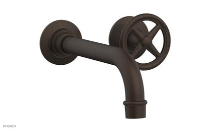 Phylrich - Works 7-1/2 Inch Single Handle Wall Lavatory Set - Cross Handles