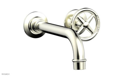 Phylrich - Works 7-1/2 Inch Single Handle Wall Lavatory Set - Cross Handles