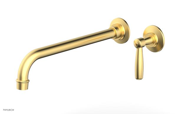 Phylrich - Works 12 Inch Single Handle Wall Lavatory Set - Lever Handle