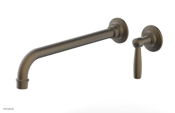 Phylrich - Works 12 Inch Single Handle Wall Lavatory Set - Lever Handle