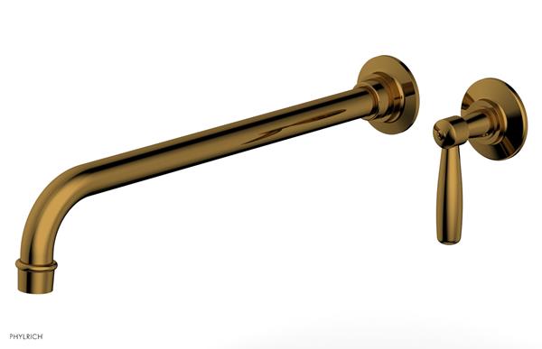 Phylrich - Works 14 Inch Single Handle Wall Lavatory Set - Lever Handle