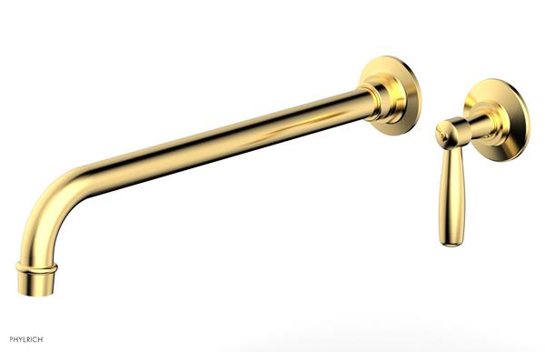 Phylrich - Works 14 Inch Single Handle Wall Lavatory Set - Lever Handle