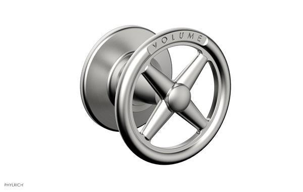 Phylrich - Works Volume Control/Diverter Trim - Cross Handle - Volume Engraved