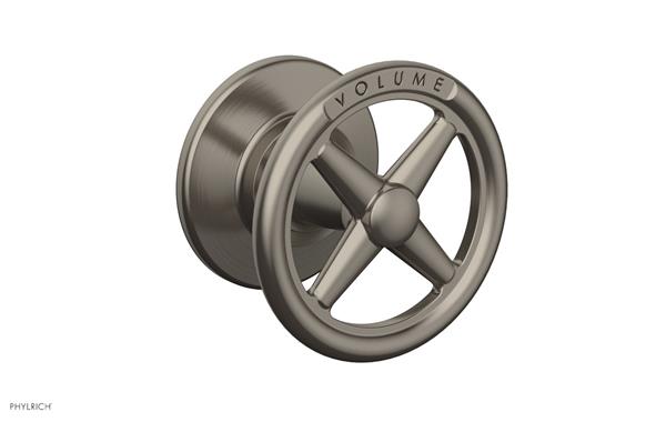 Phylrich - Works Volume Control/Diverter Trim - Cross Handle - Volume Engraved