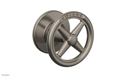 Phylrich - Works Volume Control/Diverter Trim - Cross Handle - Volume Engraved