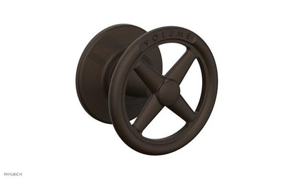 Phylrich - Works Volume Control/Diverter Trim - Cross Handle - Volume Engraved