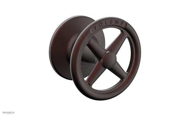 Phylrich - Works Volume Control/Diverter Trim - Cross Handle - Volume Engraved