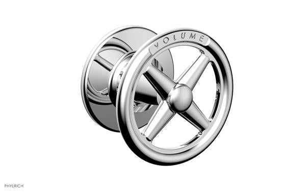 Phylrich - Works Volume Control/Diverter Trim - Cross Handle - Volume Engraved