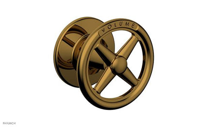 Phylrich - Works Volume Control/Diverter Trim - Cross Handle - Volume Engraved