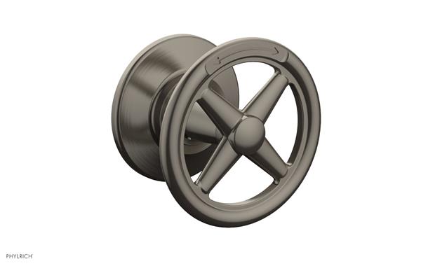Phylrich - Works Volume Control/Diverter Trim - Cross Handle - Diverter Engraved