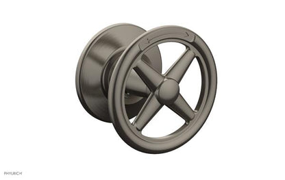 Phylrich - Works Volume Control/Diverter Trim - Cross Handle - Diverter Engraved