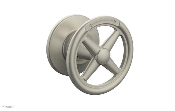 Phylrich - Works Volume Control/Diverter Trim - Cross Handle - Diverter Engraved