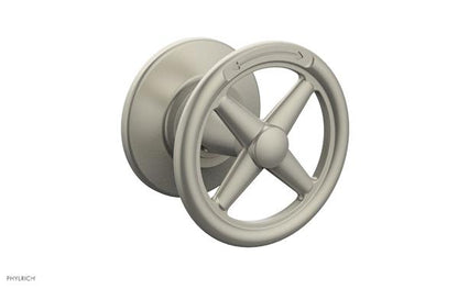 Phylrich - Works Volume Control/Diverter Trim - Cross Handle - Diverter Engraved