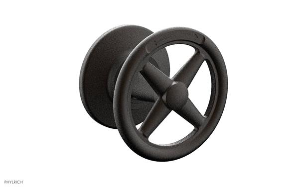 Phylrich - Works Volume Control/Diverter Trim - Cross Handle - Diverter Engraved