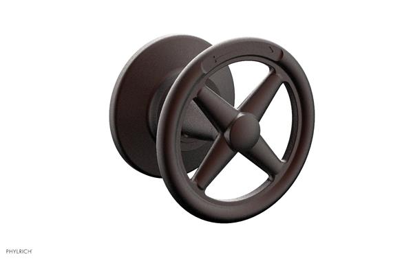 Phylrich - Works Volume Control/Diverter Trim - Cross Handle - Diverter Engraved