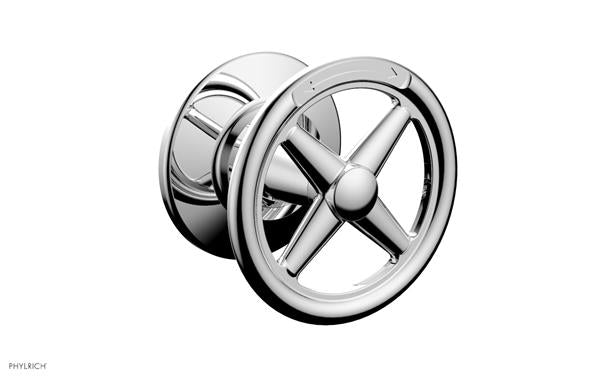 Phylrich - Works Volume Control/Diverter Trim - Cross Handle - Diverter Engraved