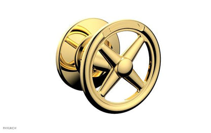 Phylrich - Works Volume Control/Diverter Trim - Cross Handle - Diverter Engraved