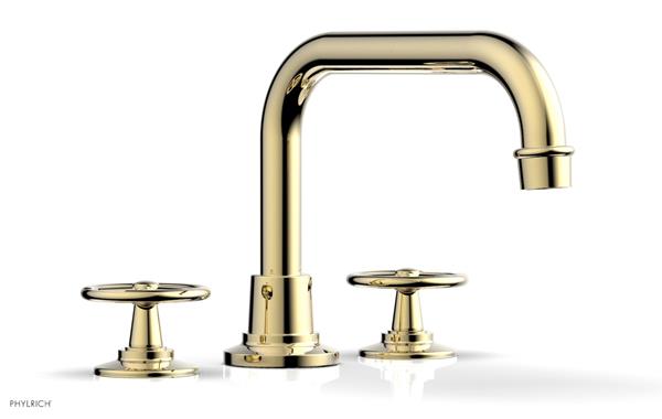 Phylrich - Works Deck Tub Set High Spout - Cross Handles