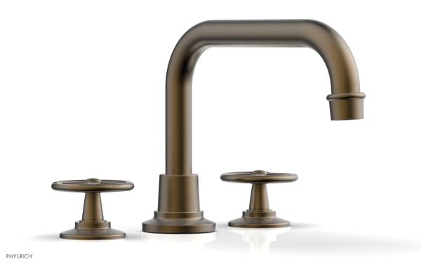 Phylrich - Works Deck Tub Set High Spout - Cross Handles