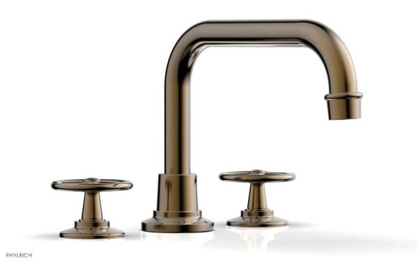 Phylrich - Works Deck Tub Set High Spout - Cross Handles