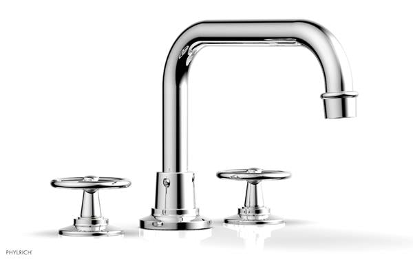 Phylrich - Works Deck Tub Set High Spout - Cross Handles
