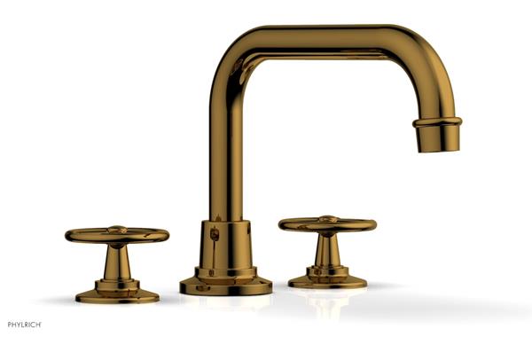 Phylrich - Works Deck Tub Set High Spout - Cross Handles